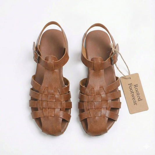 Women’s Outdoor Flat Sandals with Buckle Strap