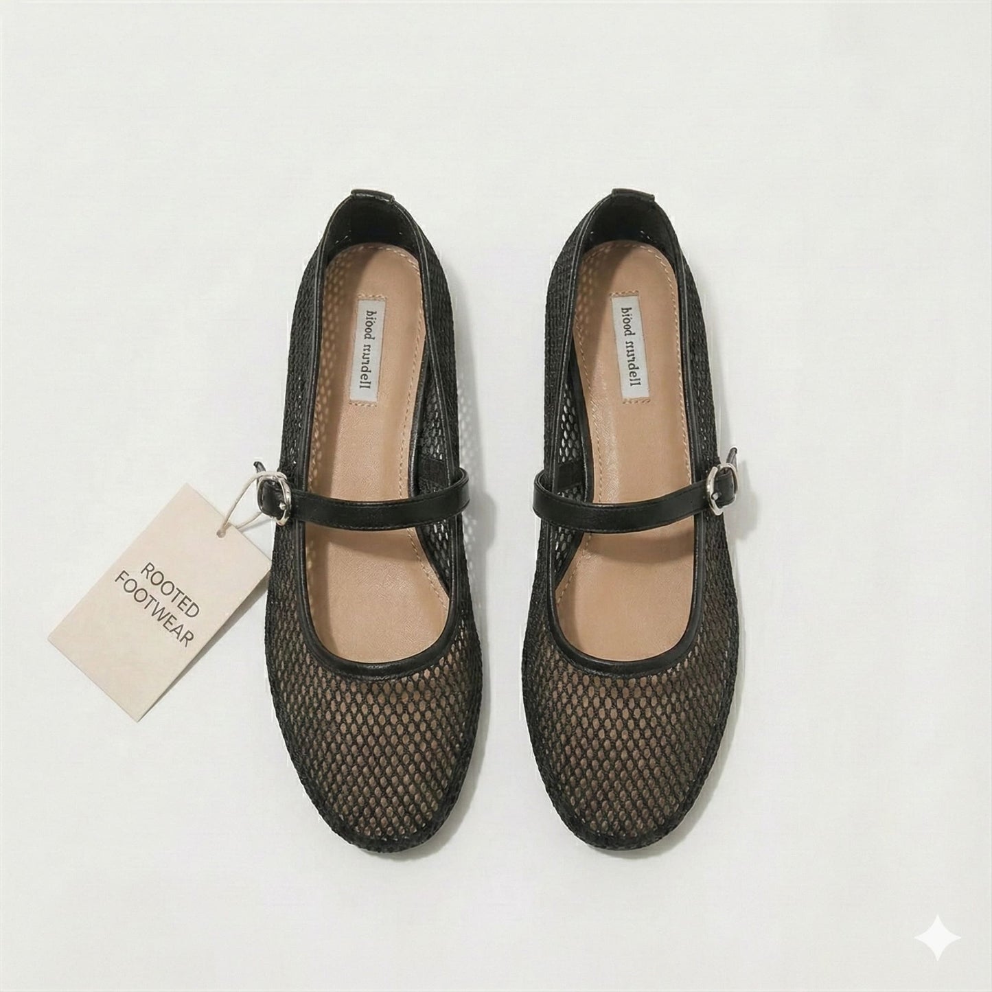 Women’s Mesh Ballet Flats – Breathable Fishnet Slip-On Flats